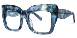 Charmaine Cat Eye Blue Glasses1