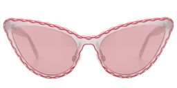 Freda Cat eye Red Sunglasses0
