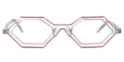 Caesar Geometric Purple Glasses0