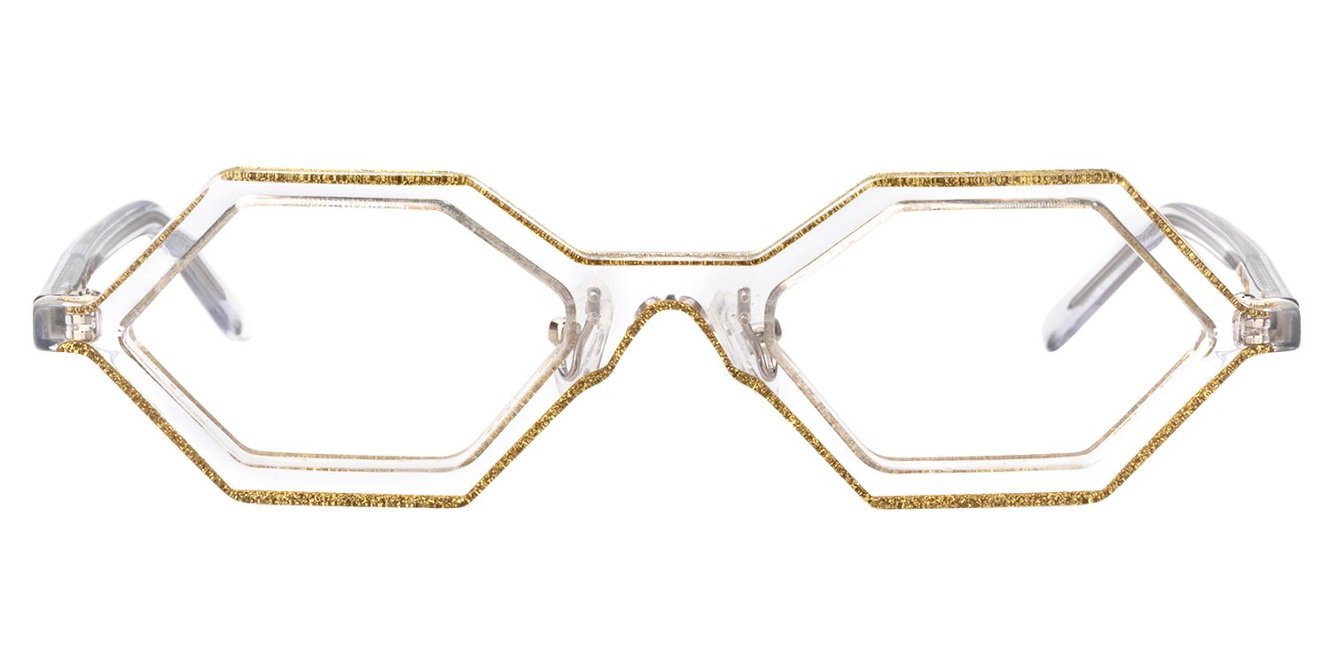 Geometric Yellow Glasses | Zeelool Glasses0