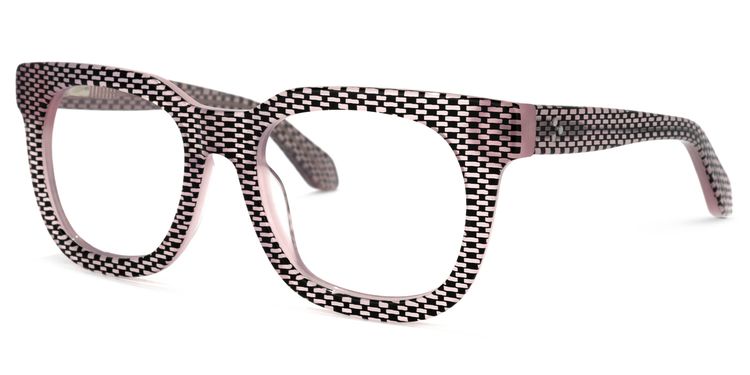 Crunch Square Black-Pink Glasses