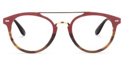 Cais Aviator Red Glasses0