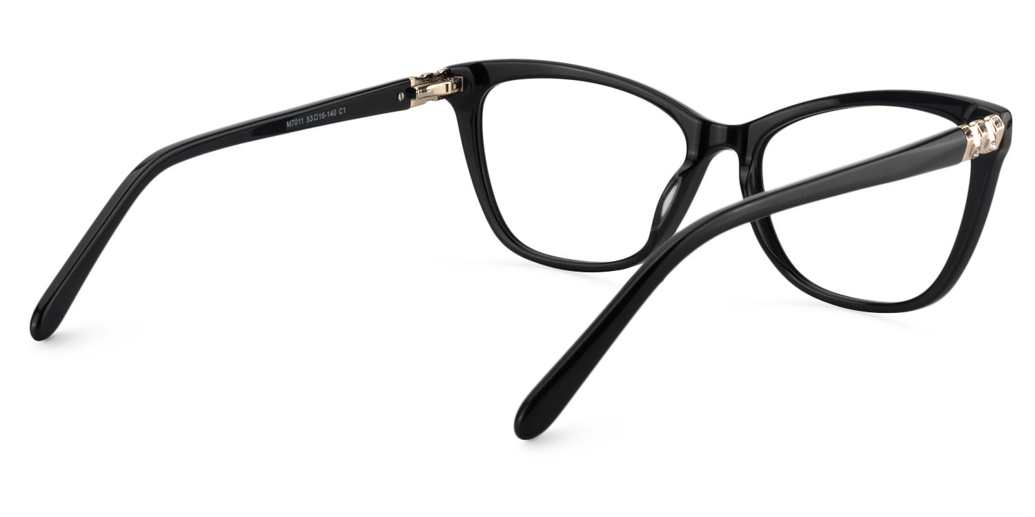 Cat eye Black Glasses | Zeelool Glasses5