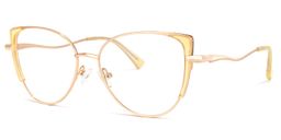 Hawraa Cateye Yellow Glasses1