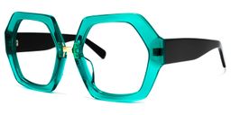 Otero Geometric Peacock-Blue Glasses1