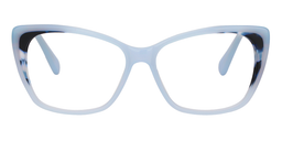 Snow Cat Eye Blue Glasses0