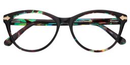 Ethel Cateye Green Floral Glasses1