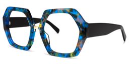 Otero Geometric Blue-Floral Glasses1