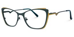 Divas Cateye Green Glasses1