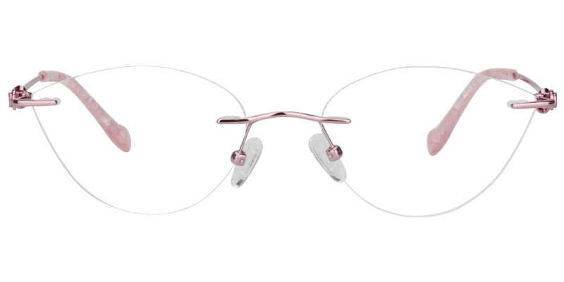 Cateye Pink Glasses | Zeelool Eyeglass Frames0