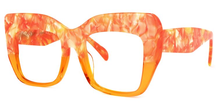 Charmaine Cat Eye Orange Glasses