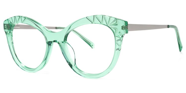 Mileva Cateye Light-Green Glasses
