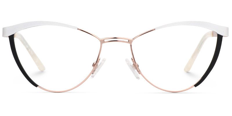 Sydney Cat Eye White Frame Glasses | ZEELOOL Canada0