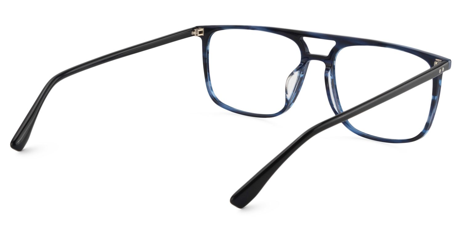 Aviator Dark Blue Glasses | Zeelool Glasses5
