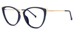 Agnew Cateye Dark-Blue Glasses1