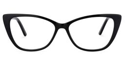 Candra Cat eye Black Glasses0