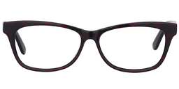 Britney Rectangle Purple Tortoise Glasses0