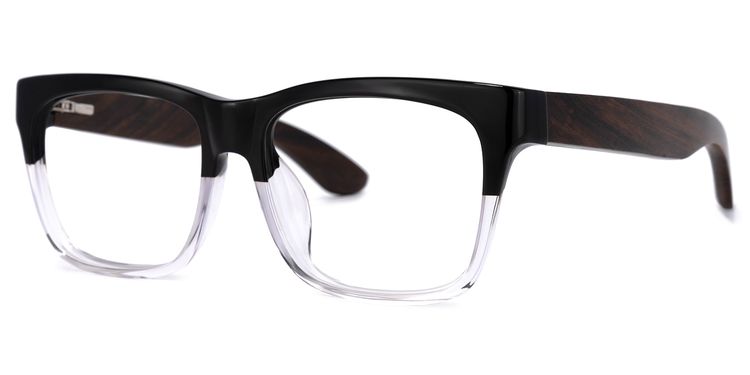 Atherbest Square Black-Clear Glasses