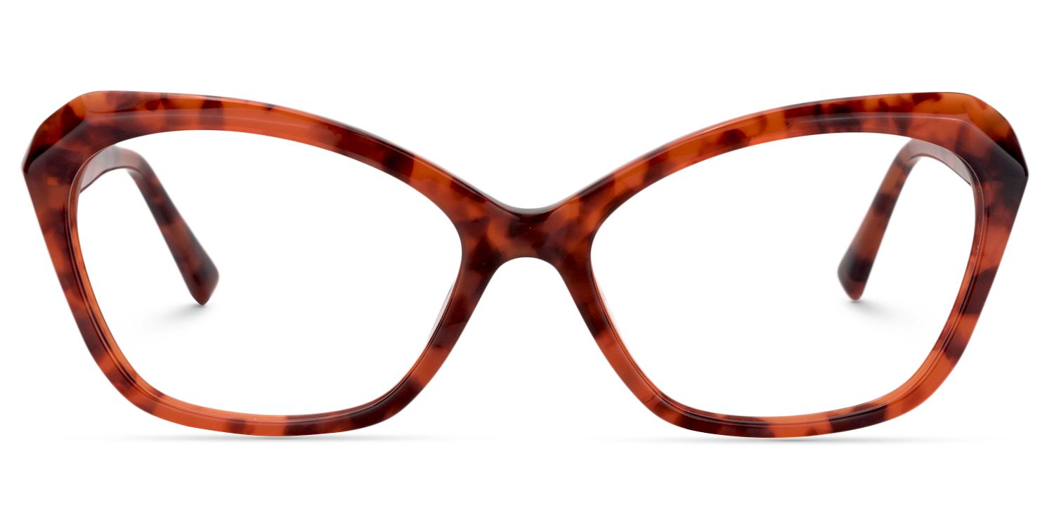 Rectangle Red Floral Glasses | Zeelool Glasses0