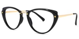 Gunter Cateye Black Glasses1
