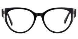 Carroll Oval Black Glasses0
