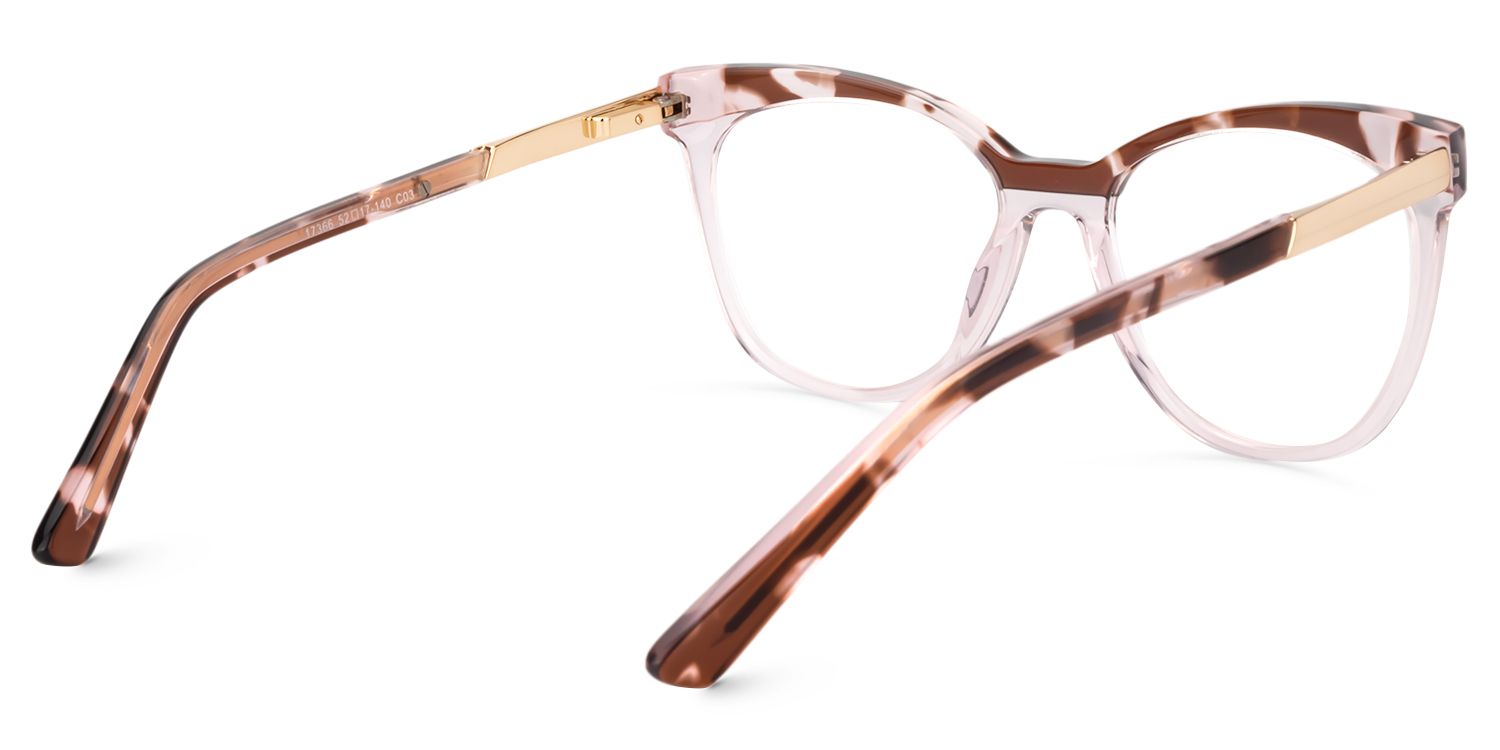 Browline Pink Glasses | Zeelool Glasses5