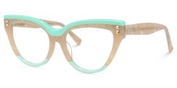 Cascata Cateye Beige Glasses1