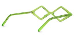 Allison Diamond-shaped Green Glasses5