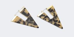 National Style Inverted Triangular Tortoise Earrings0