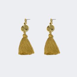 Vogue Bohemian Style Yellow Tassel Earrings1