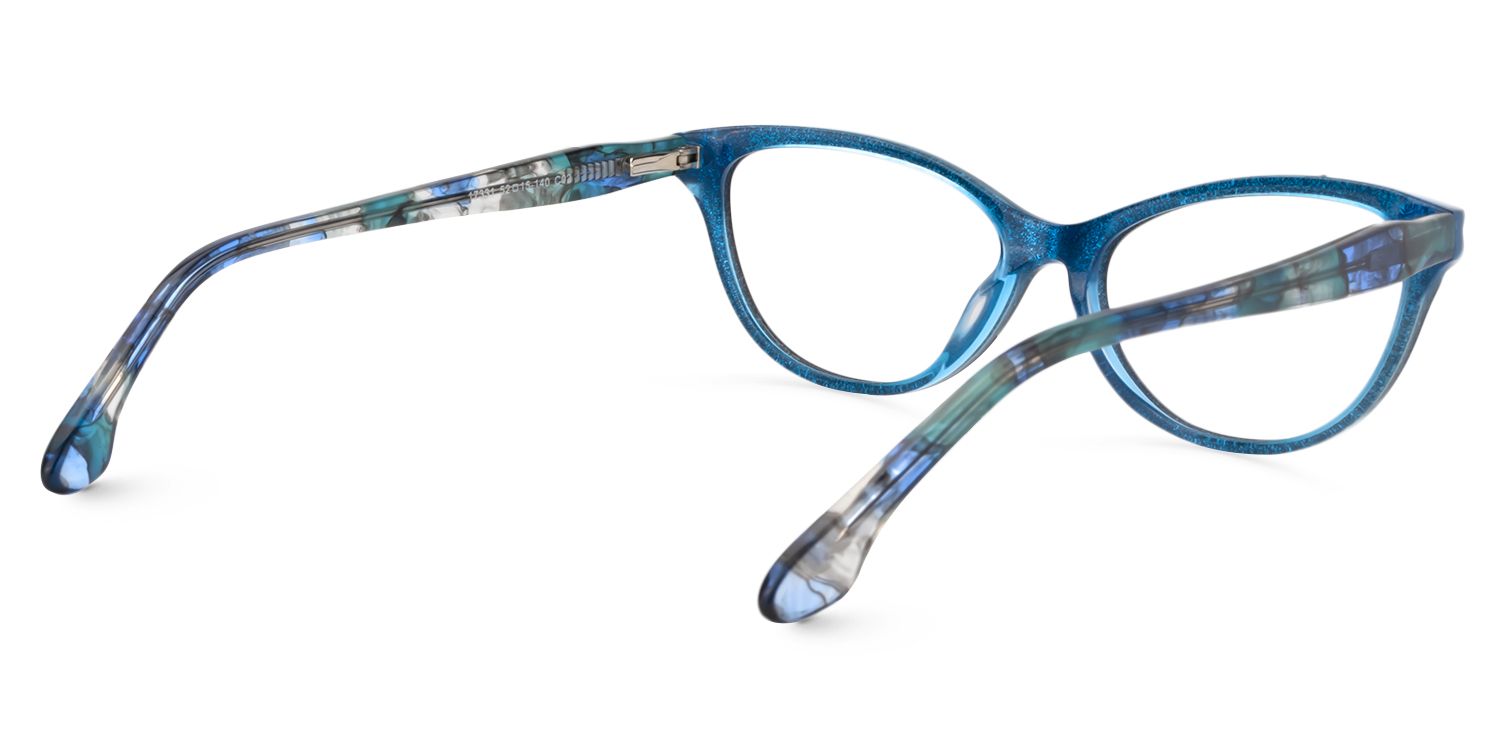Cat Eye Dark Blue Glasses | Zeelool Glasses5