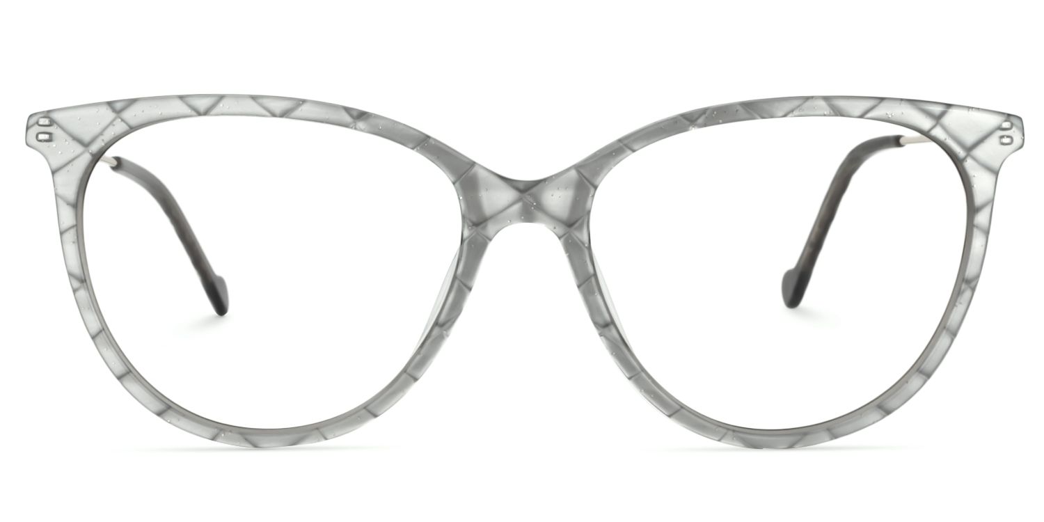 Round Silver-Gray Glasses | Zeelool Glasses0