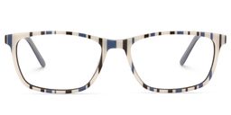Akihito Rectangle Blue Black Glasses0
