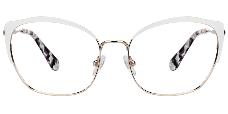 Cateye White Glasses0