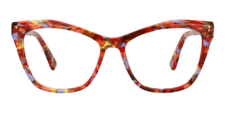 Alicia Cateye Red Pattern Glasses0