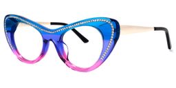 Shirley Cateye Two-tone Glasses1