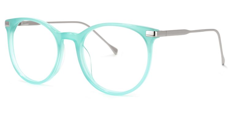 Lenid Round Light-Green Glasses
