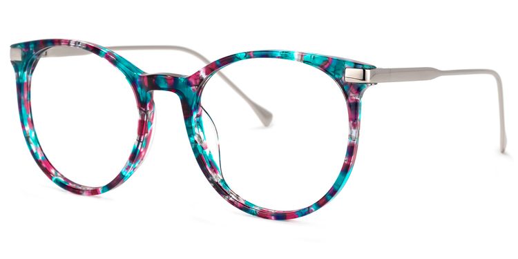 Lenid Round Floral Glasses