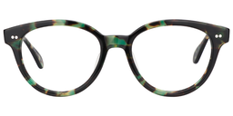 Quincy Oval Green Floral Glasses0