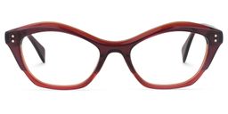 Carter Cat Eye Dark Red Glasses0