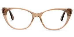 Charisse Cat Eye Beige Glasses0