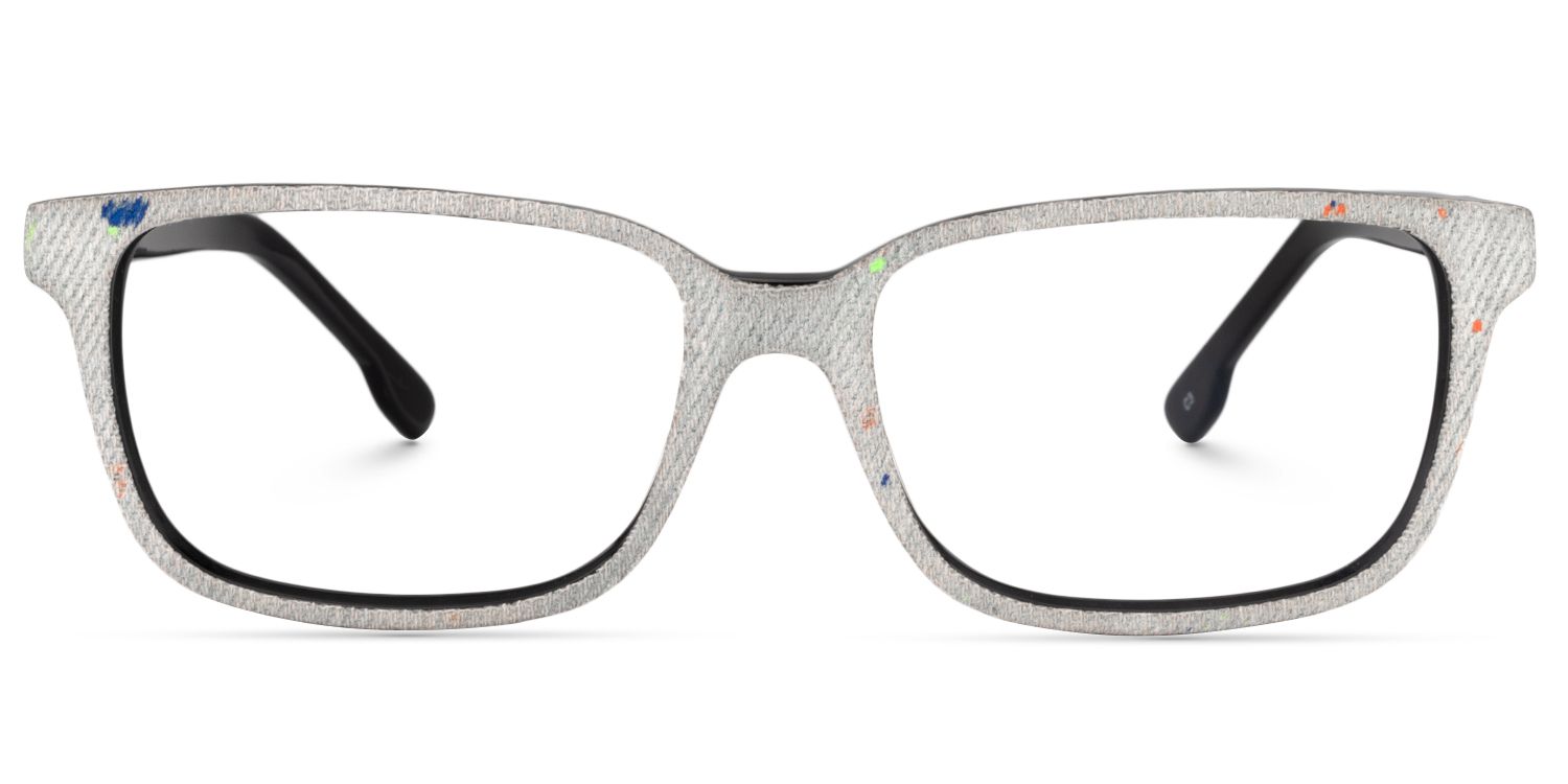 Rectangle Gray Glasses | Zeelool Glasses0