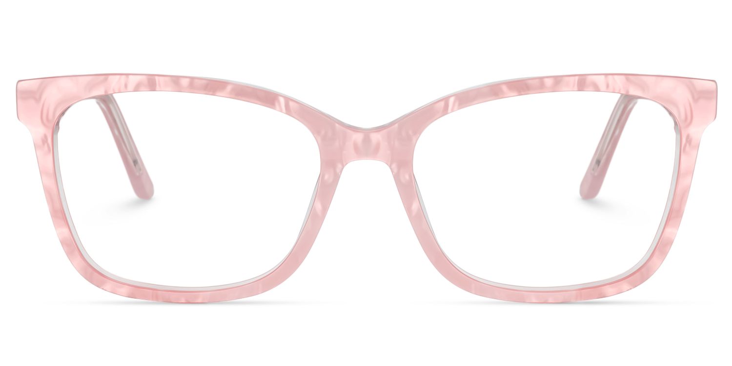 Rectangle Pink Glasses | Zeelool Glasses0