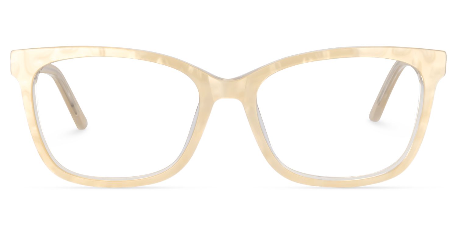 Rectangle Beige Glasses | Zeelool Glasses0