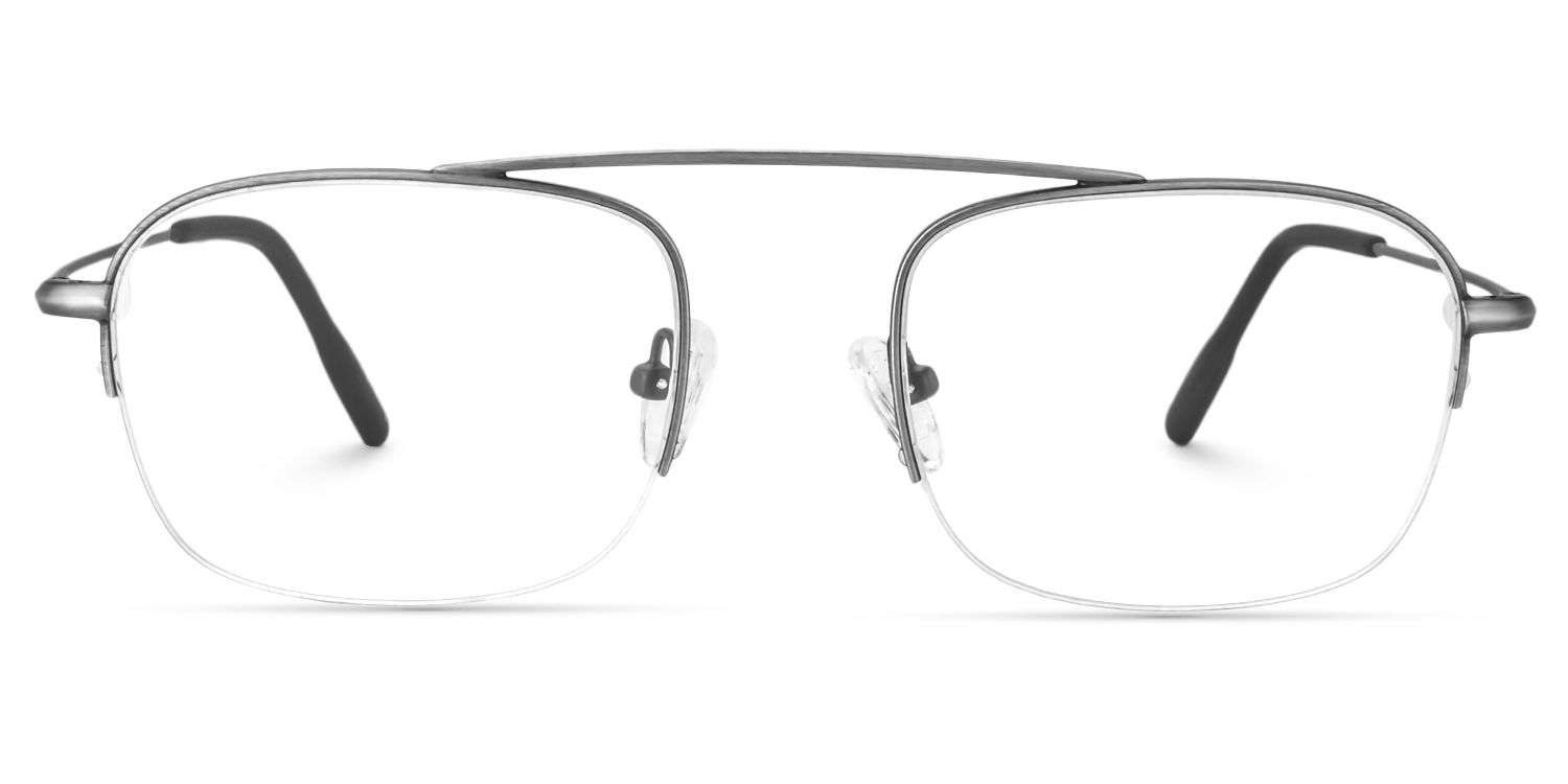Rectangle Silver Glasses | Zeelool Glasses0