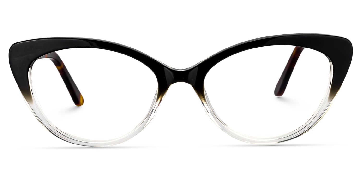 Cat Eye Black Clear Glasses | Zeelool Glasses0