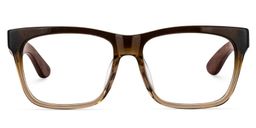 Jeffery Square Brown Eyeglasses0