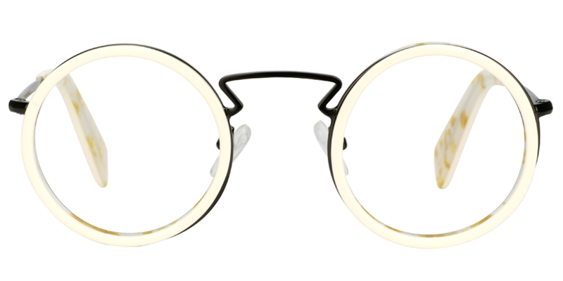 Round Creamy Glasses0