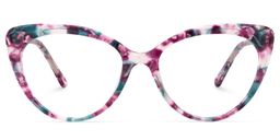 Chyna Cat Eye Purple Pattern Glasses0