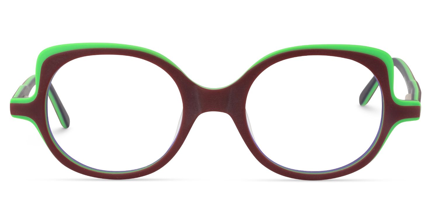 Round Dark-Red Glasses | Zeelool Glasses0